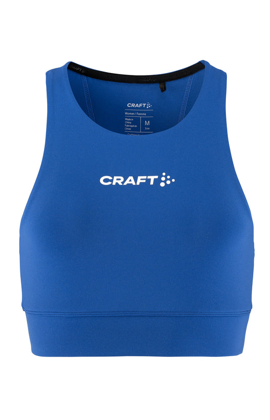 Craft Rush 2.0 Crop Top Damen in Kobaltblau, Vorderansicht