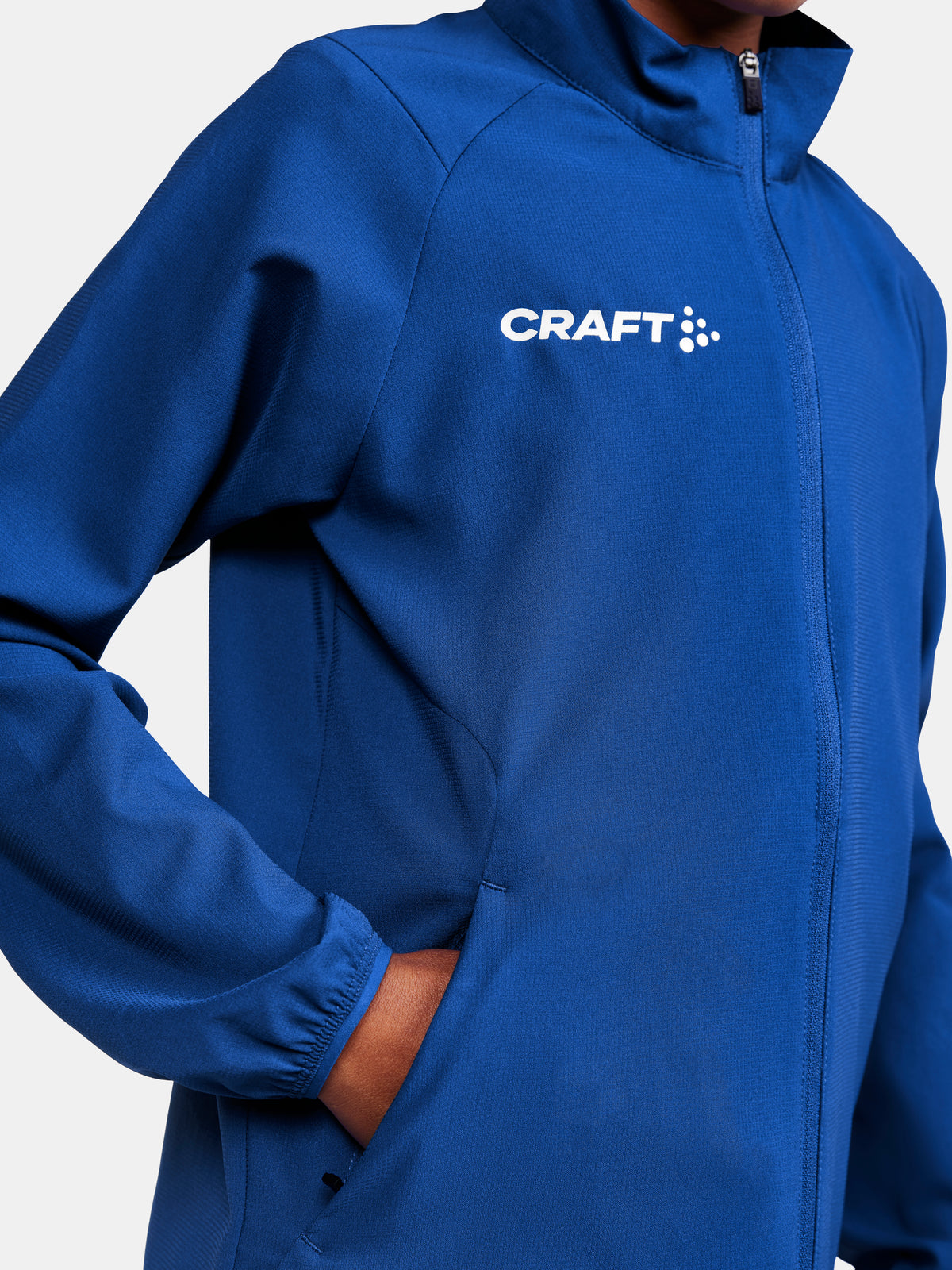 Craft Rush 2.0 Training Jacket Junior in Kobaltblau, Detailansicht