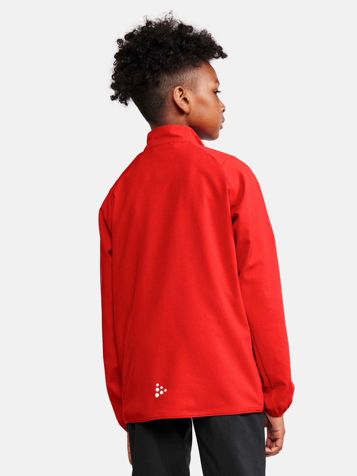 Craft Rush 2.0 Training Jacket Junior in Rot, Detailansicht