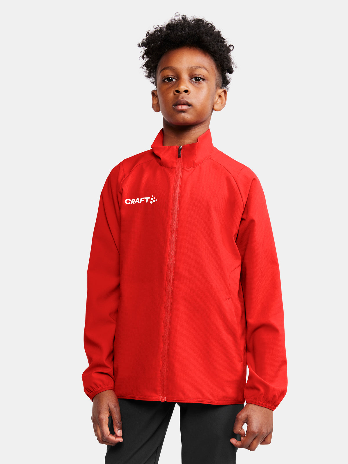 Craft Rush 2.0 Training Jacket Junior in Rot, Detailansicht