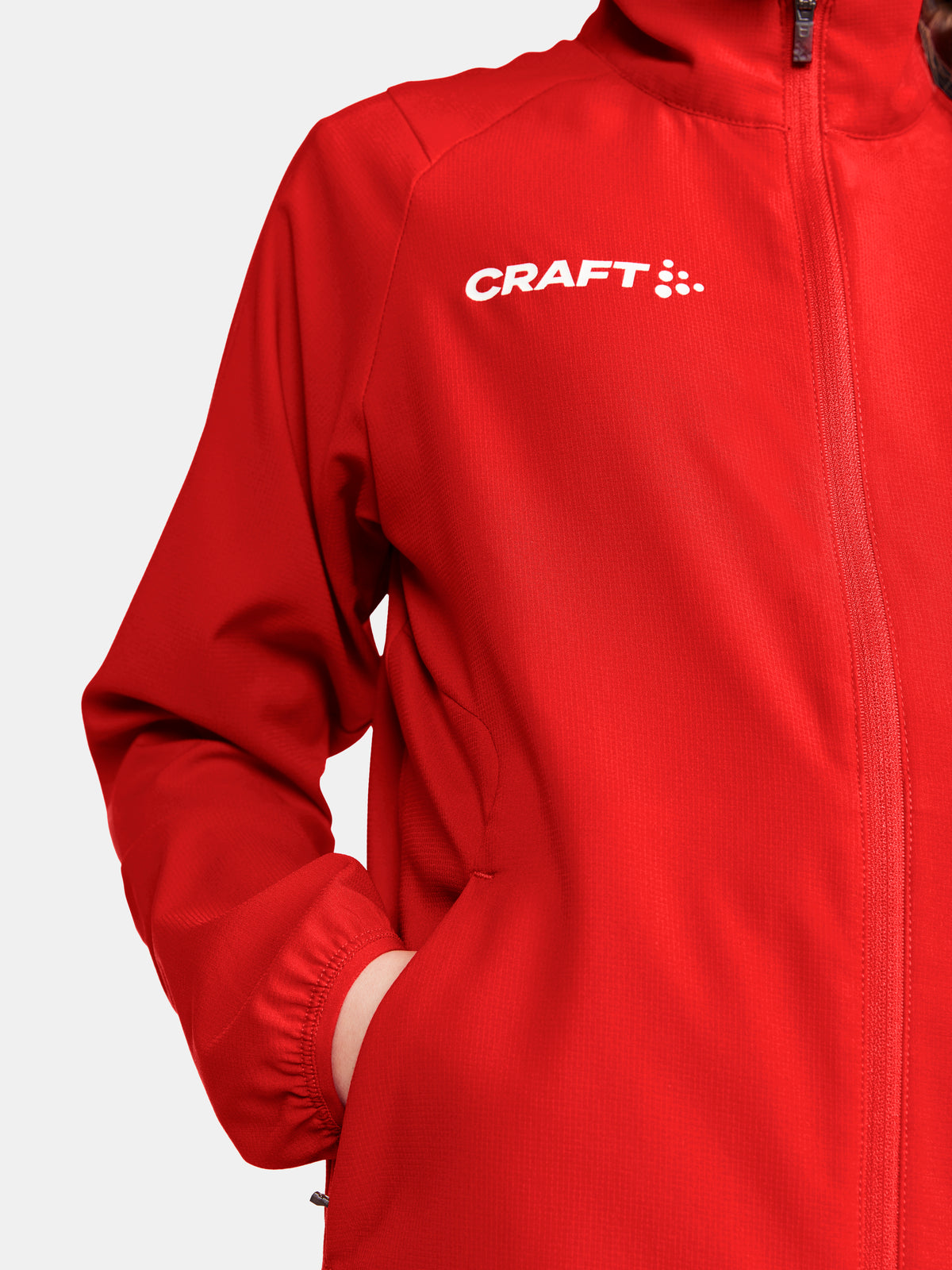 Craft Rush 2.0 Training Jacket Junior in Rot, Detailansicht