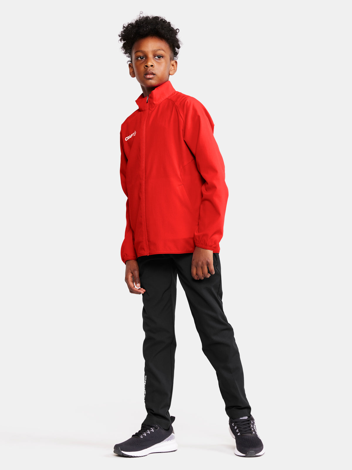 Craft Rush 2.0 Training Jacket Junior in Rot, Detailansicht