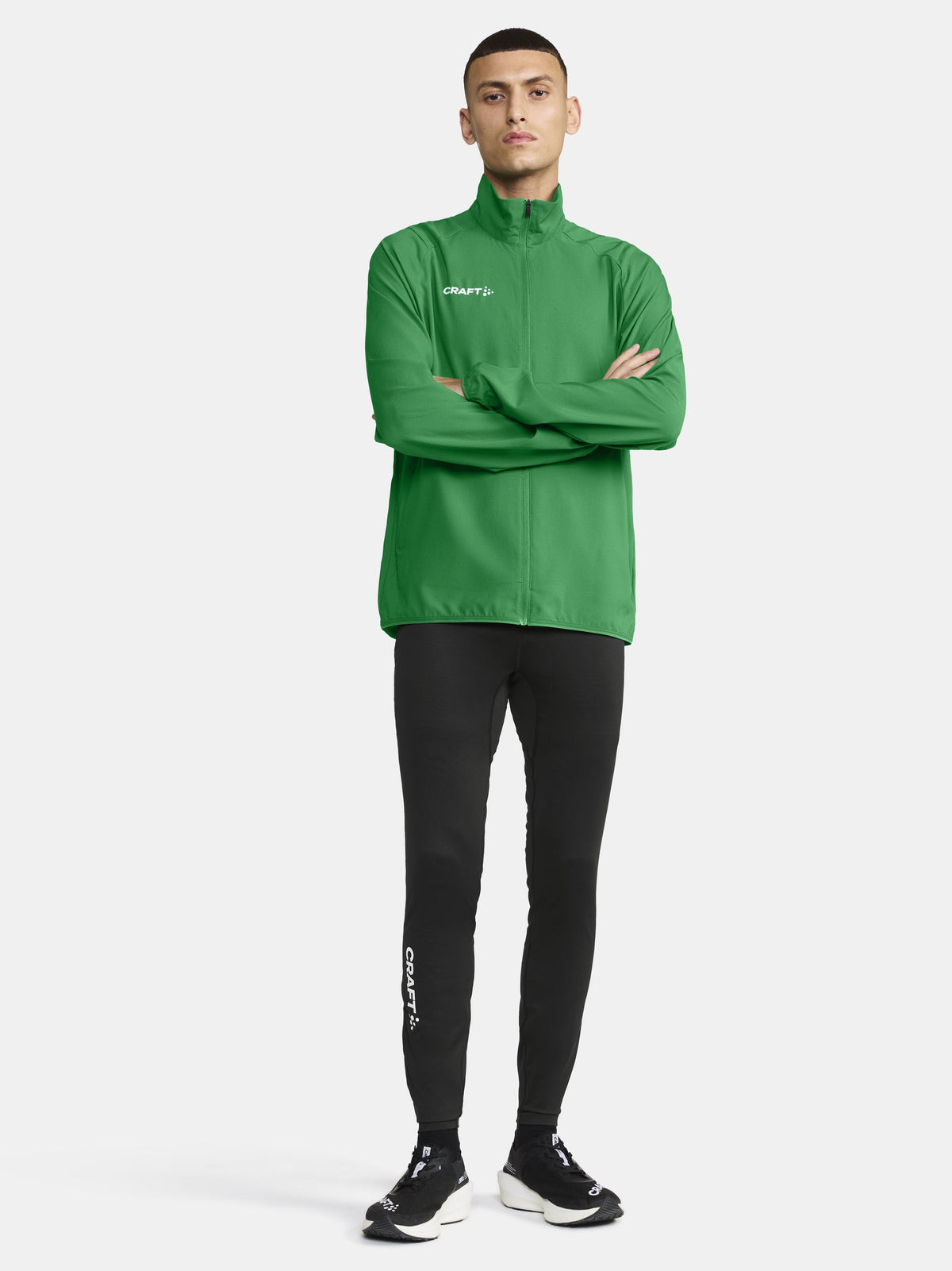 Craft Rush 2.0 Zip Tights Herren in Schwarz, Detailansicht