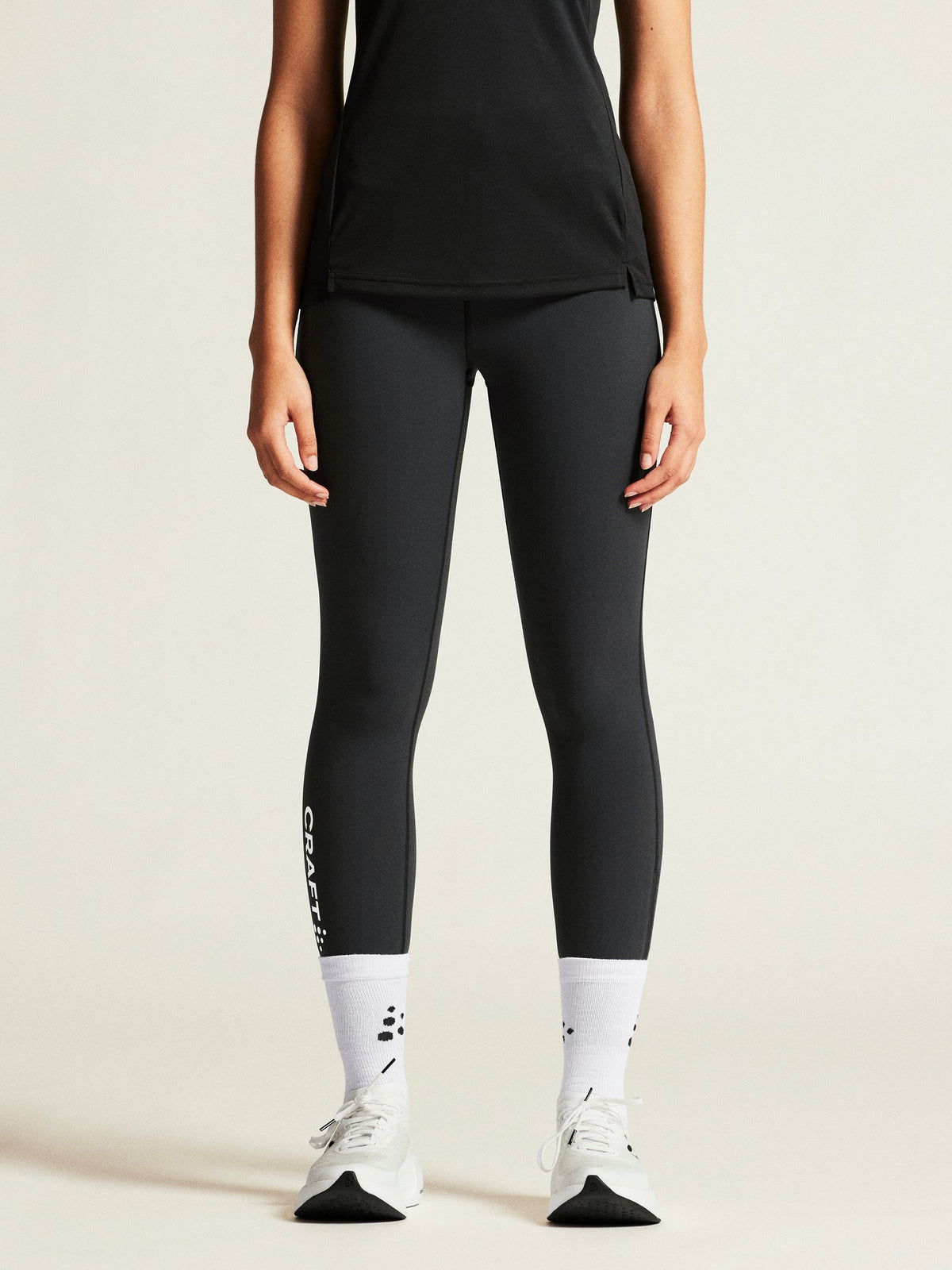 Craft Rush 2.0 Zip Tights Damen in Schwarz, Detailansicht