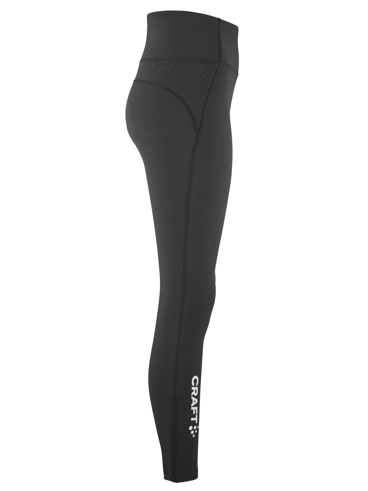 Craft Rush 2.0 Zip Tights Damen in Schwarz, Detailansicht