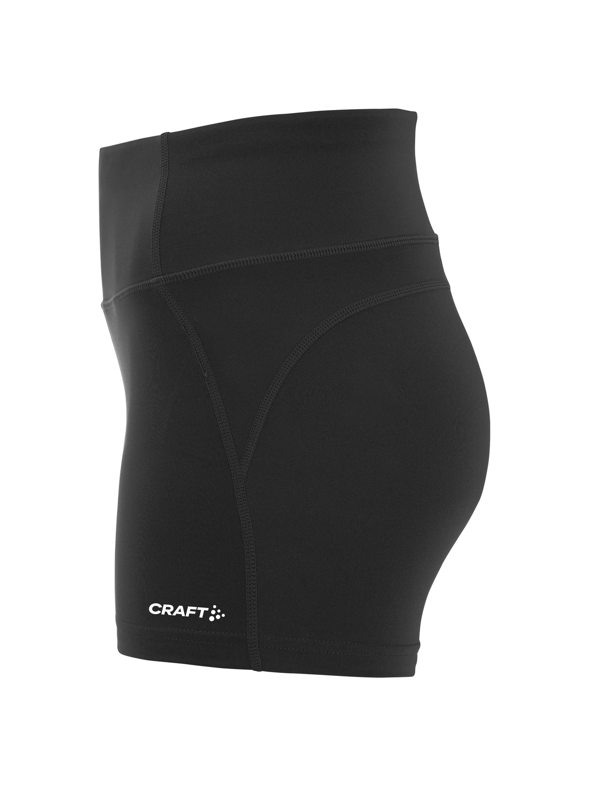 Craft Rush 2.0 Hot Pant Damen in Schwarz/Weiss, Seitenansicht links