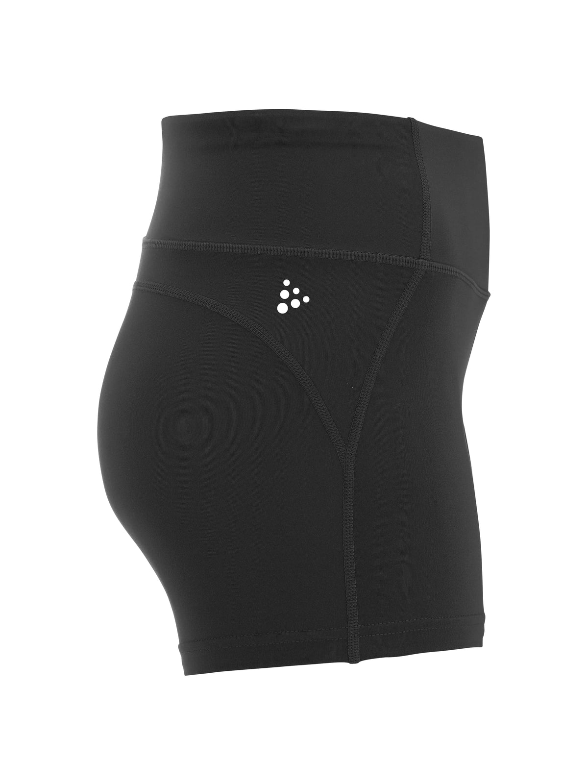Craft Rush 2.0 Hot Pant Damen in Schwarz/Weiss, Seitenansicht rechts