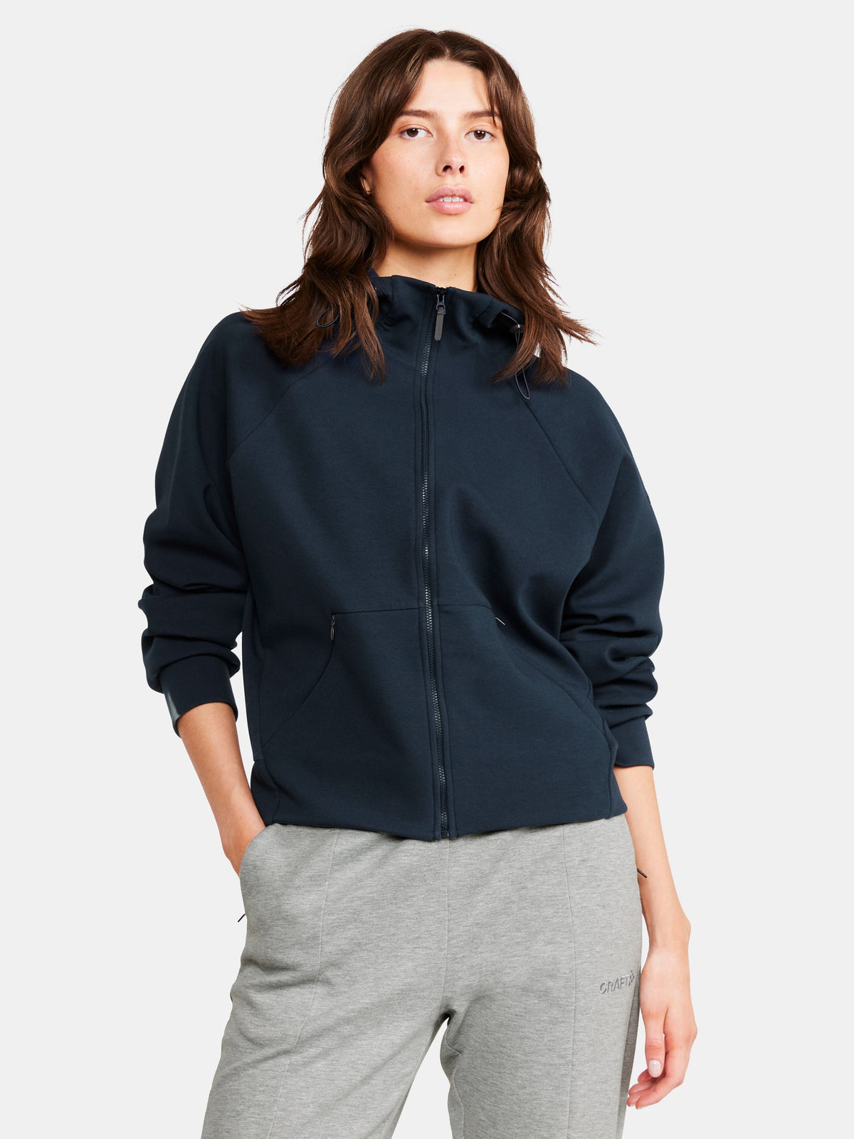 Craft ADV Join FZ Hoodie Damen in Dunkelblau, Detailansicht