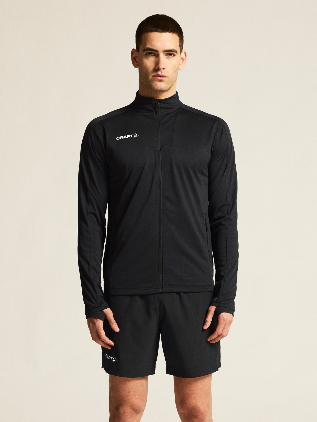 Craft Evolve 2.0 Full Zip Jacket Herren in Schwarz, Detailansicht