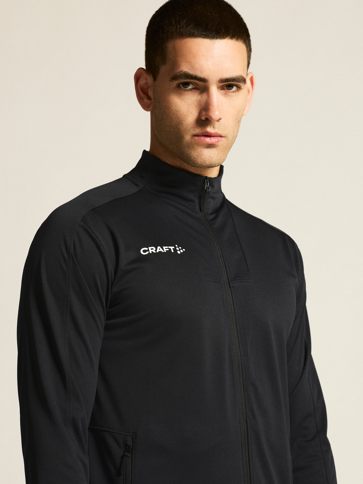 Craft Evolve 2.0 Full Zip Jacket Herren in Schwarz, Detailansicht