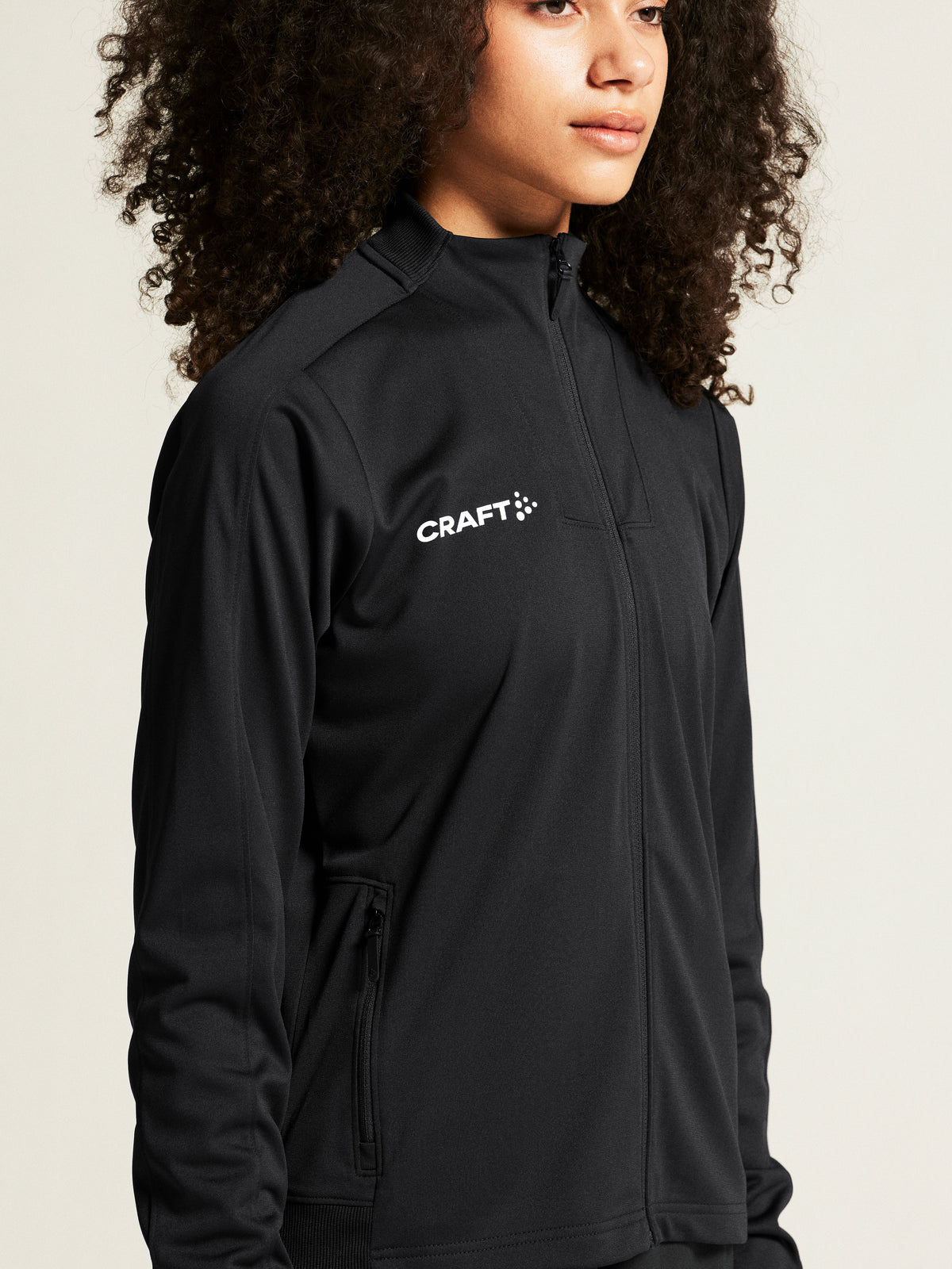 Craft Evolve 2.0 Full Zip Jacket Damen in Schwarz, Detailansicht