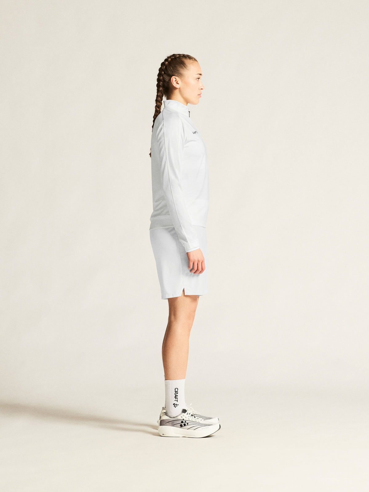 Craft Evolve 2.0 Half Zip Damen in Weiss, Detailansicht