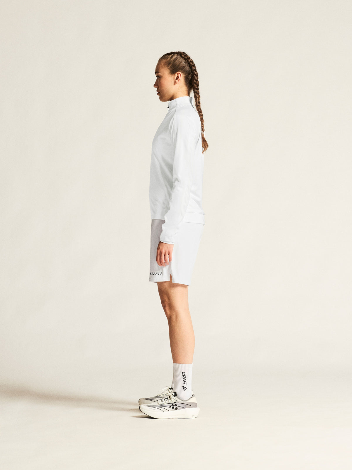 Craft Evolve 2.0 Half Zip Damen in Weiss, Detailansicht