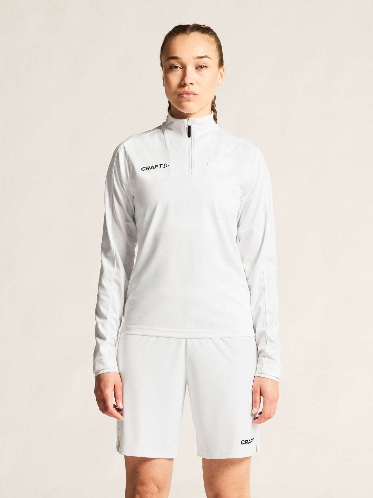Craft Evolve 2.0 Half Zip Damen in Weiss, Detailansicht