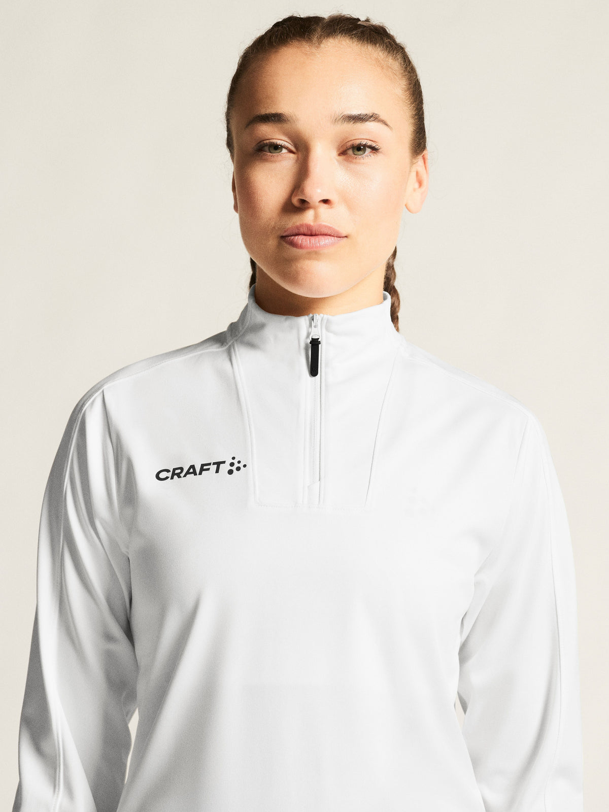 Craft Evolve 2.0 Half Zip Damen in Weiss, Detailansicht