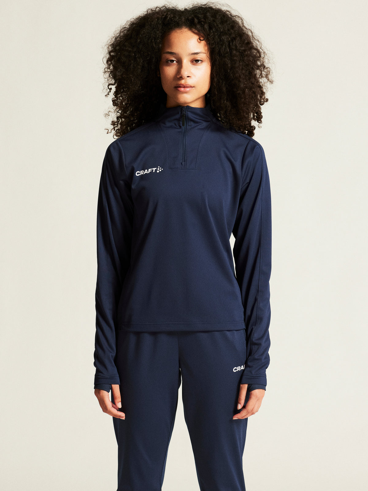 Craft Evolve 2.0 Half Zip Damen in Navy, Detailansicht