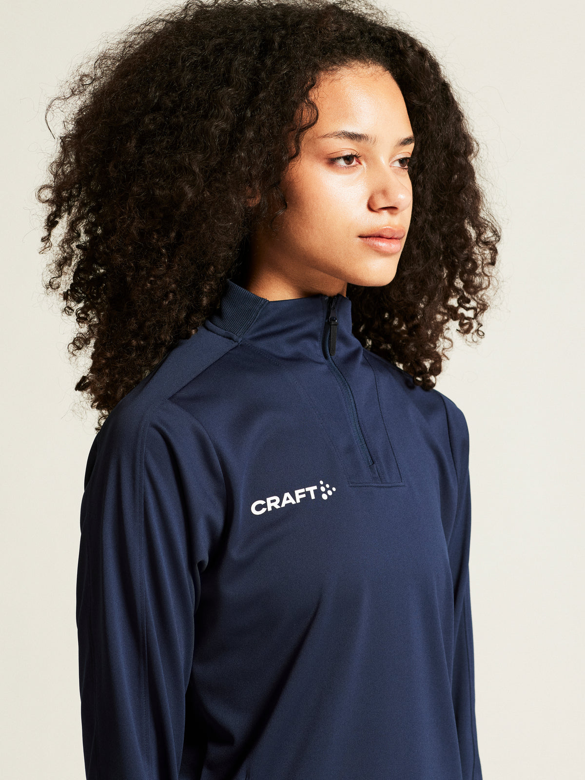 Craft Evolve 2.0 Half Zip Damen in Navy, Detailansicht