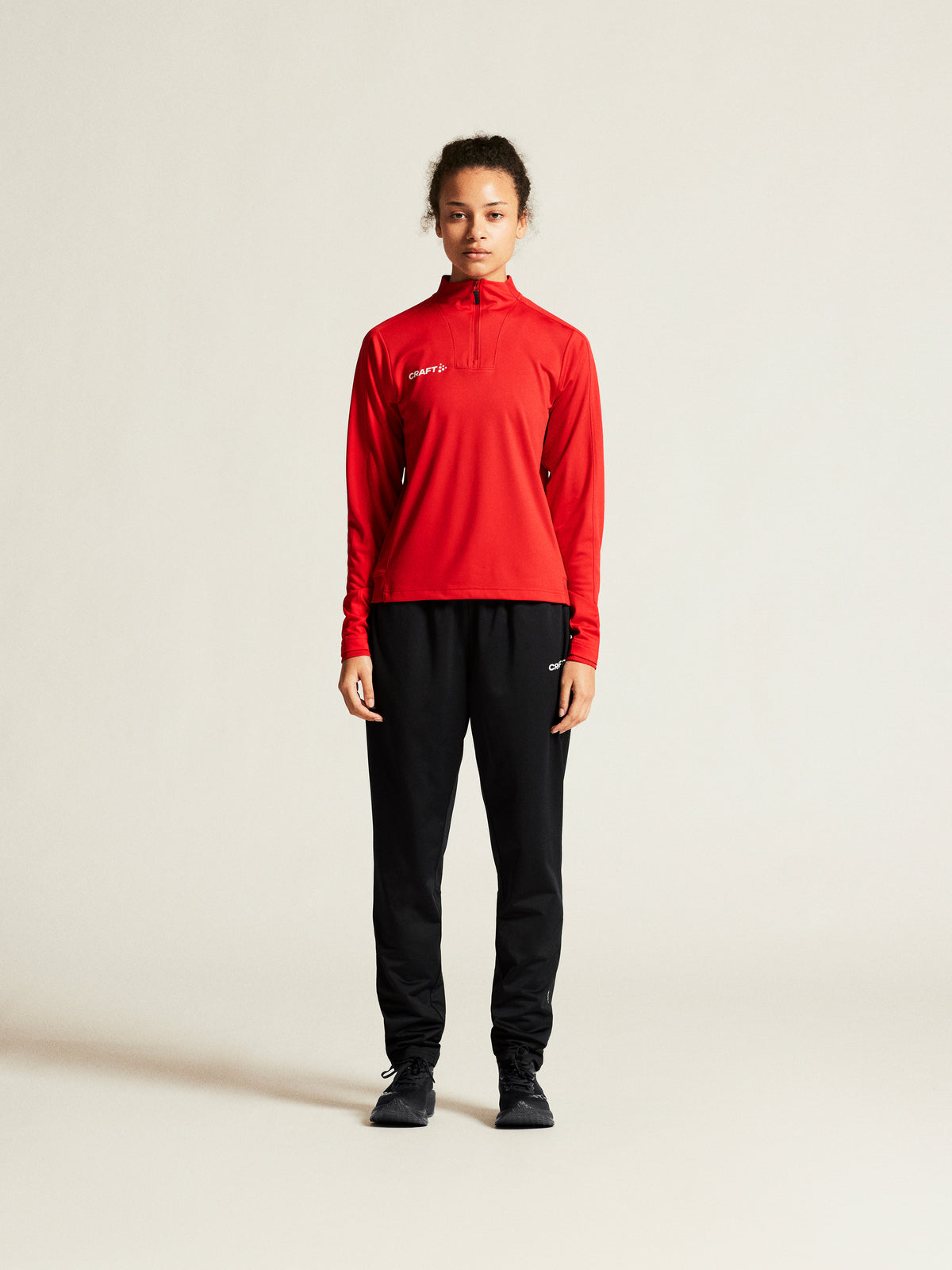 Craft Evolve 2.0 Half Zip Damen in Rot, Detailansicht