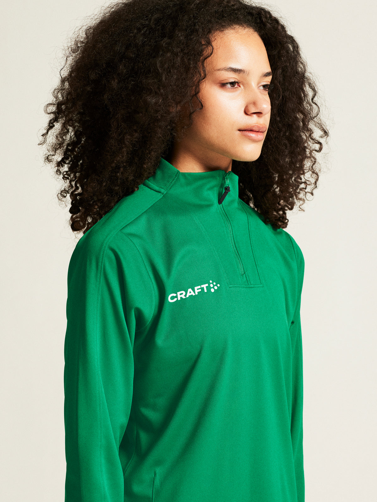 Craft Evolve 2.0 Half Zip Damen in Grün, Detailansicht