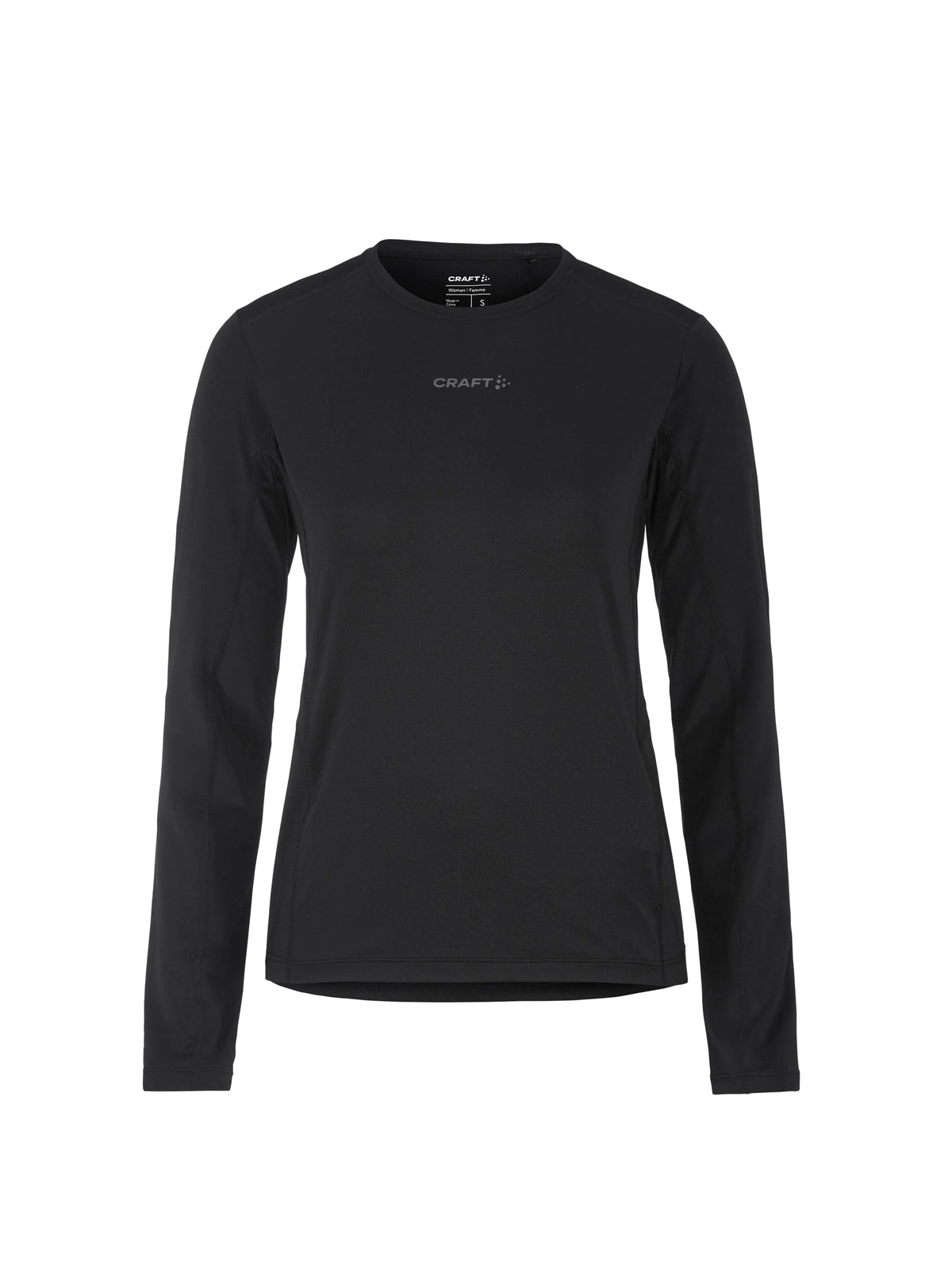 Craft ADV Essence LS Tee 2 Damen in Schwarz, Vorderansicht