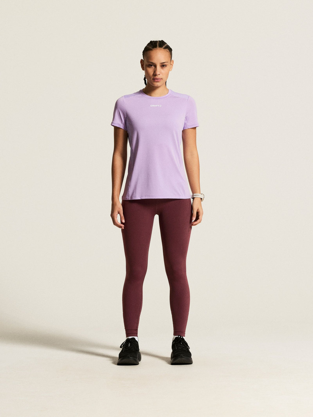Craft ADV Essence SS Tee 2 Damen in Flieder, Detailansicht