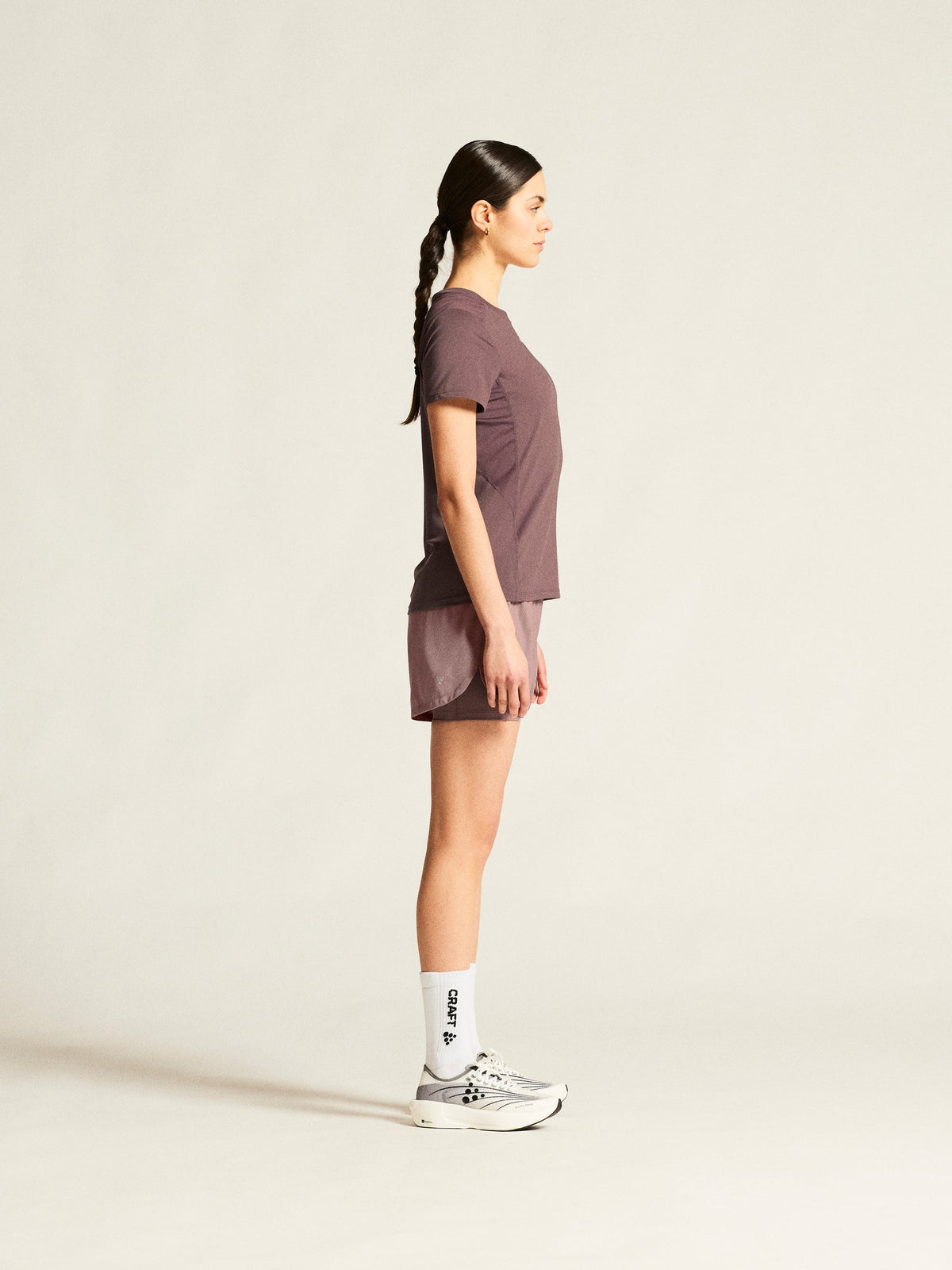 Craft ADV Essence SS Tee 2 Damen in Mauve, Detailansicht