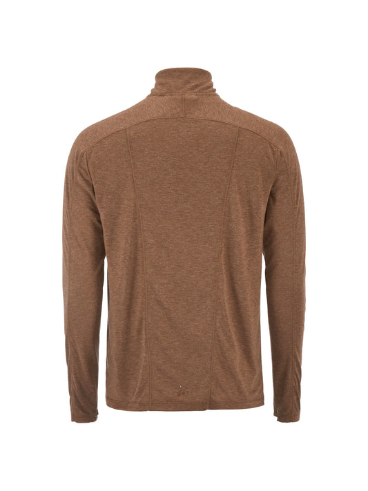 Craft Wool LS Tee Herren in Braun meliert, Rückansicht
