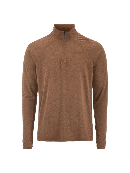 Craft Wool LS Tee Herren in Braun meliert, Vorderansicht