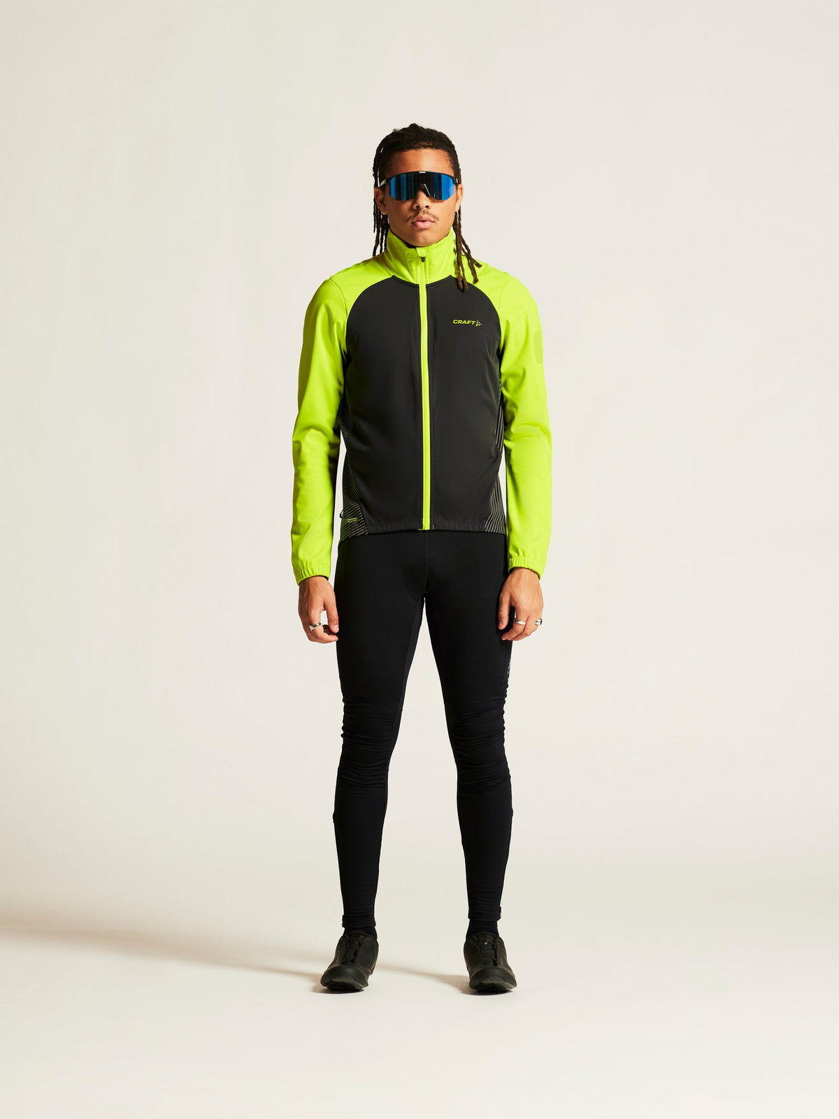 Craft CORE Bike SubZ Lumen Jacket 2 Herren in Neongelb/Schiefergrau, Detailansicht