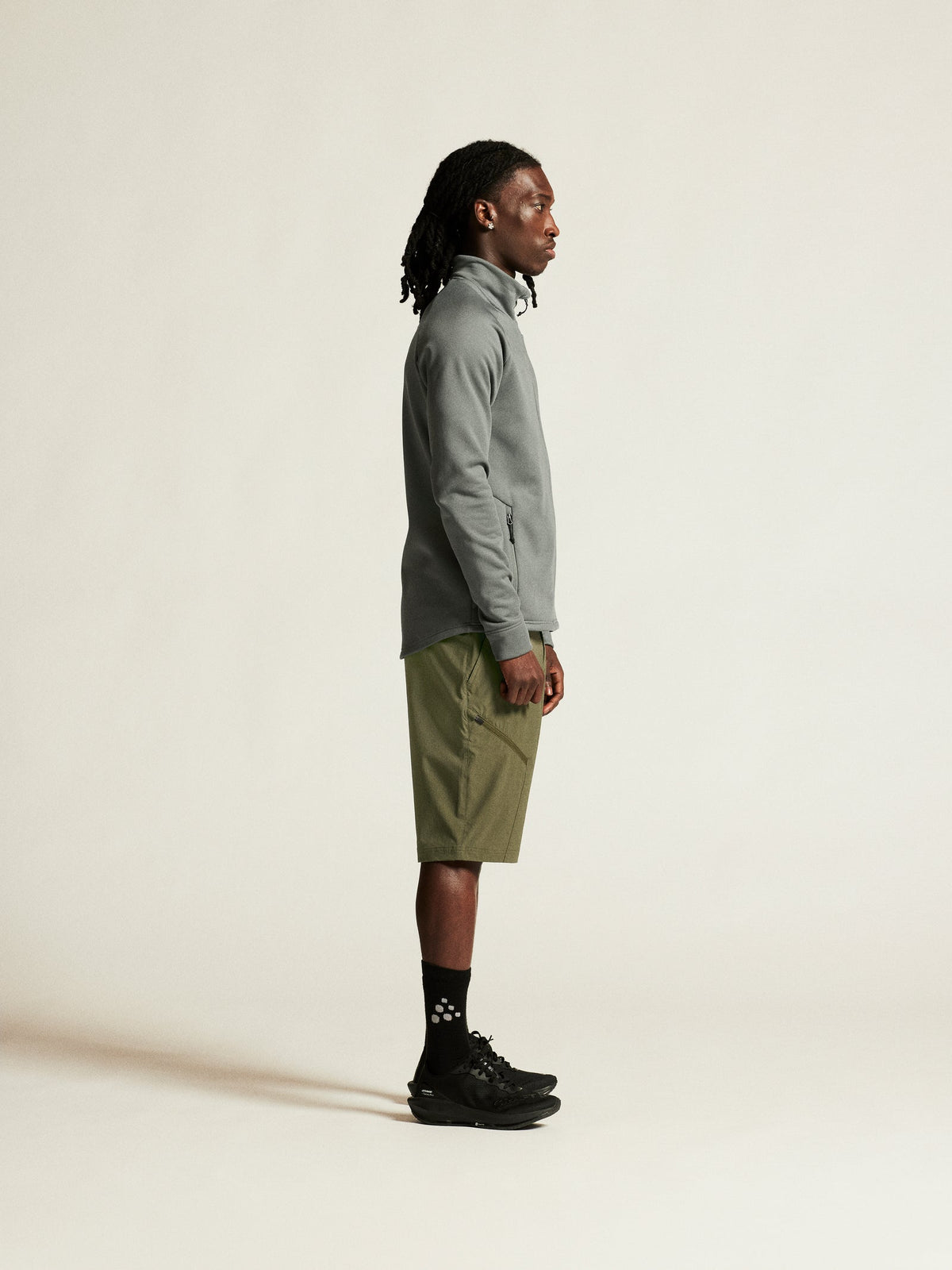 Craft ADV Explore Power Fleece Jkt Herren in Salbeigrün, Detailansicht