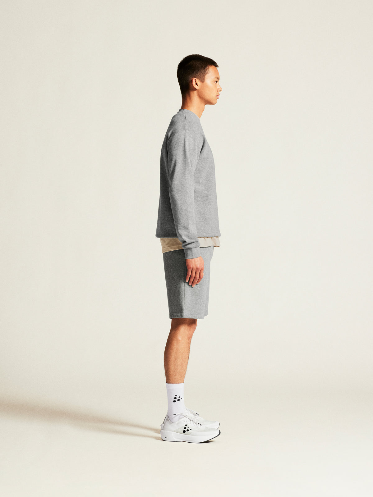 Craft Community 2.0 R Neck Herren in Grau meliert, Detailansicht