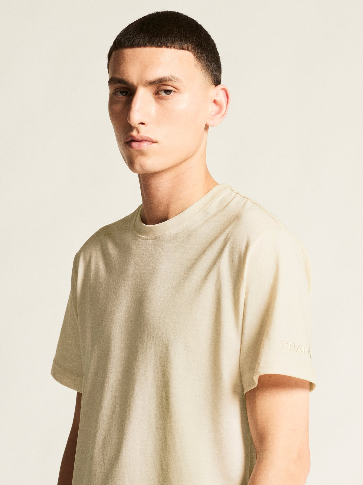 Craft Community 2.0 Tee Herren in Naturweiss, Detailansicht