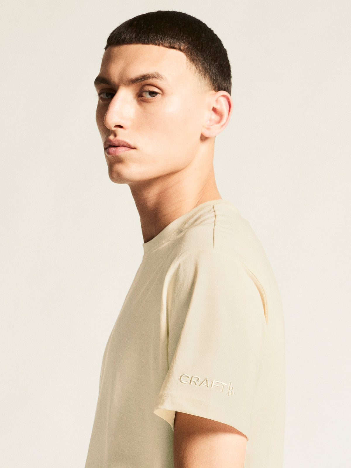Craft Community 2.0 Tee Herren in Naturweiss, Detailansicht