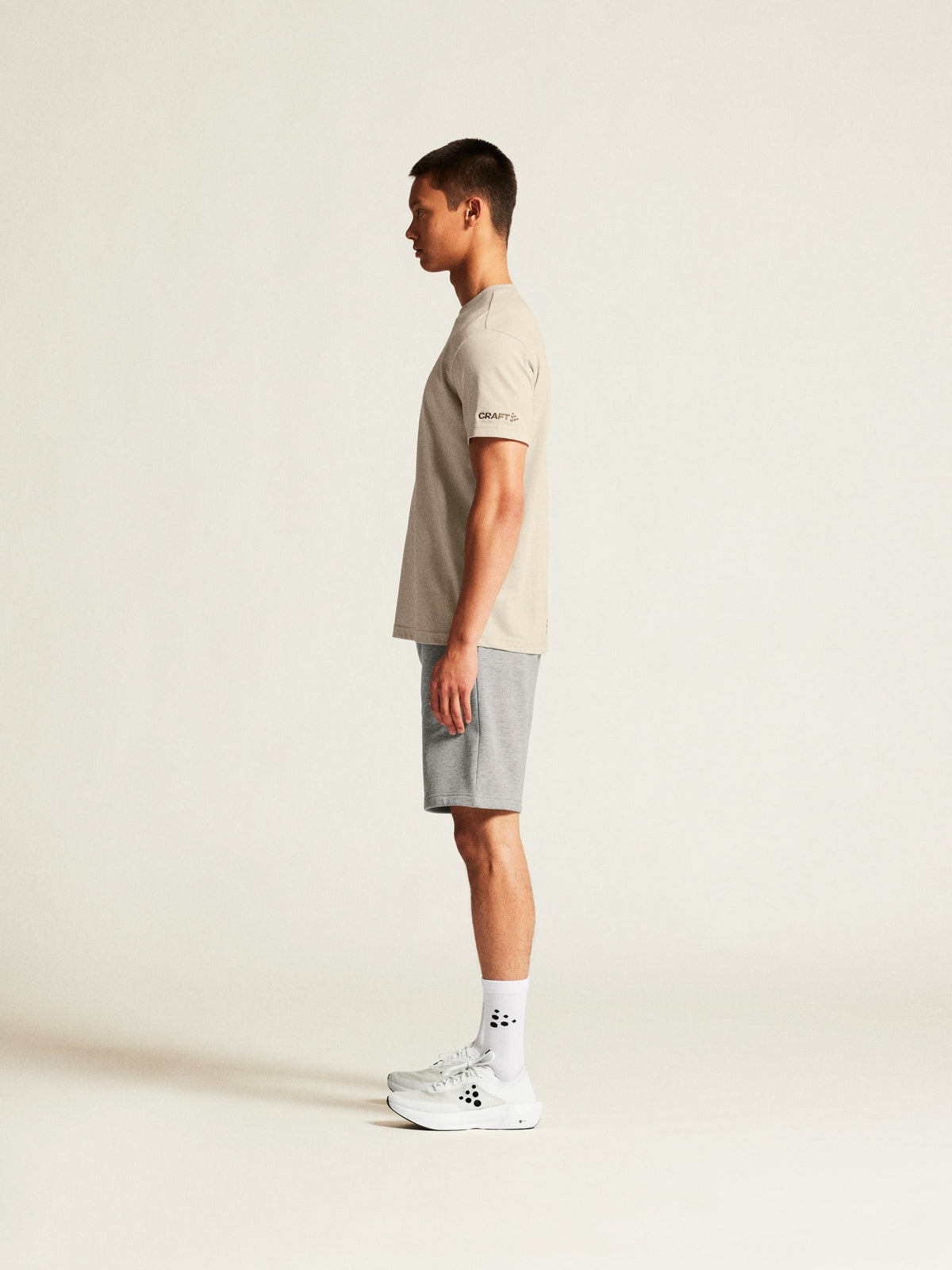 Craft Community 2.0 Shorts Herren in Grau meliert, Detailansicht