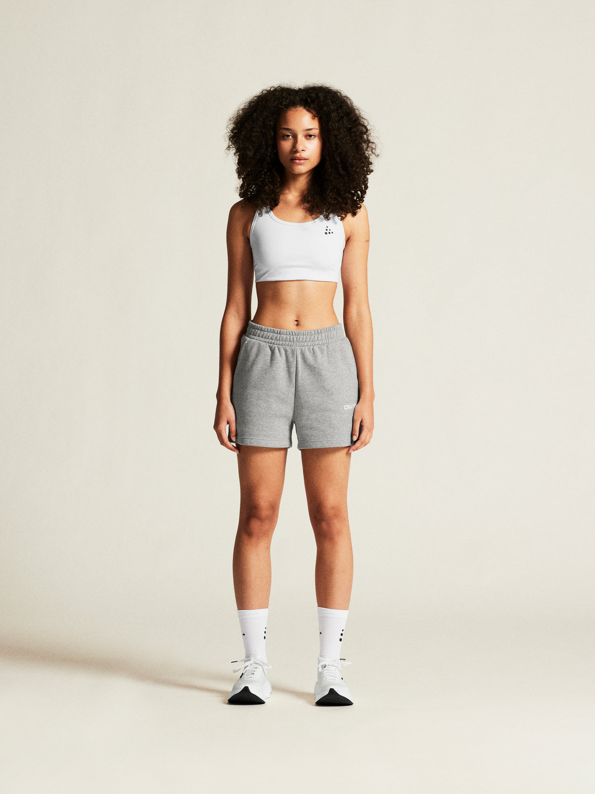 Craft Community 2.0 Shorts Damen in Grau meliert, Detailansicht