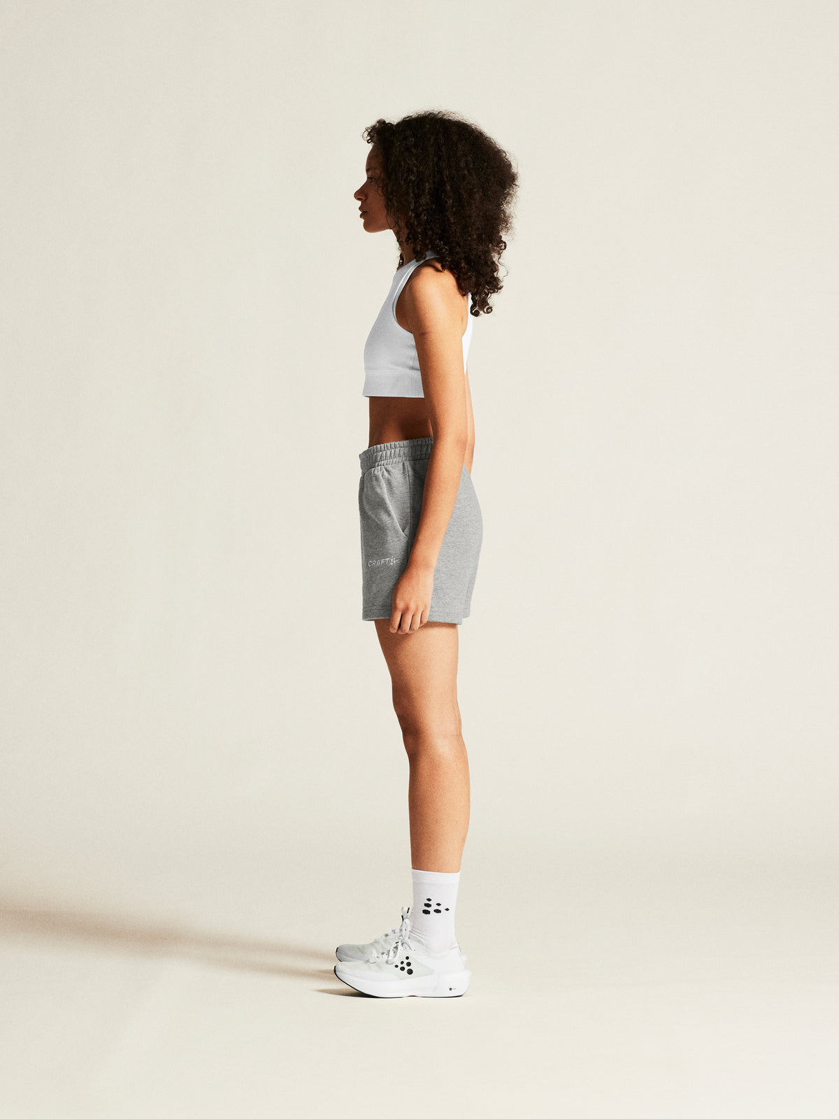 Craft Community 2.0 Shorts Damen in Grau meliert, Detailansicht