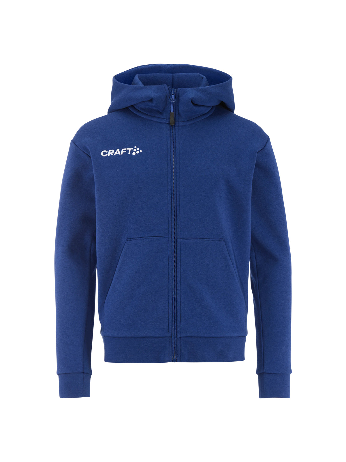 Craft Community 2.0 Logo FZ Hoodie Junior in Kobaltblau, Vorderansicht