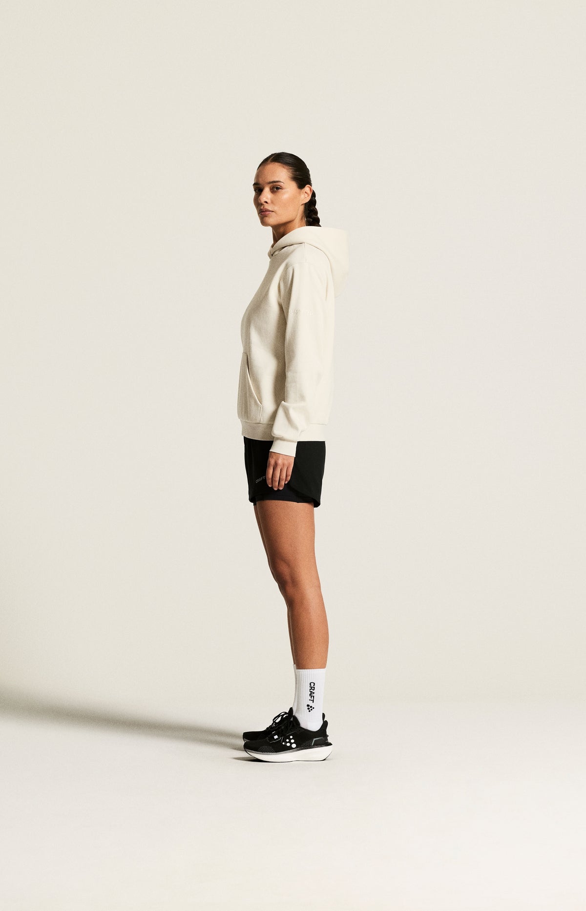 Craft Community 2.0 Hoodie Damen in Naturweiss, Detailansicht
