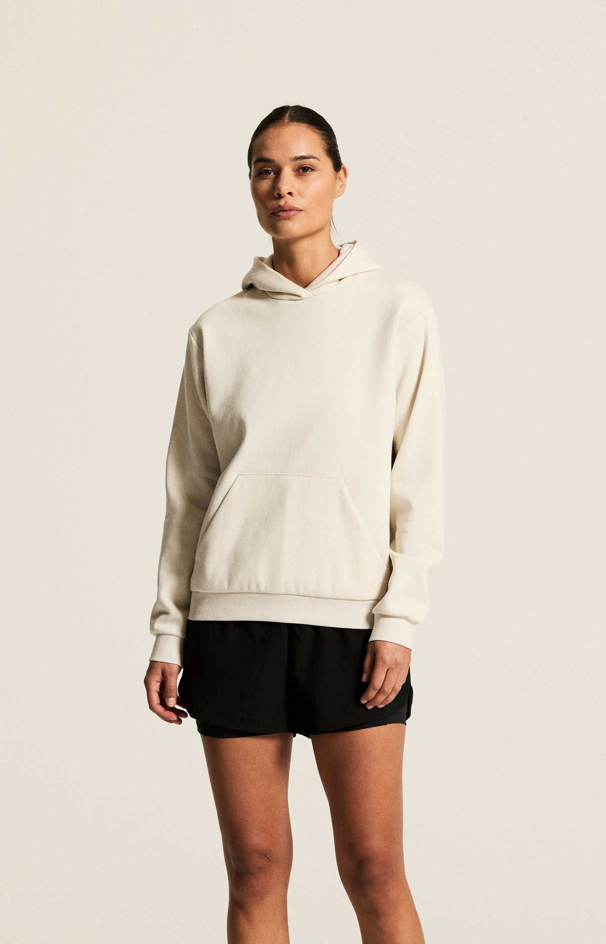 Craft Community 2.0 Hoodie Damen in Naturweiss, Detailansicht
