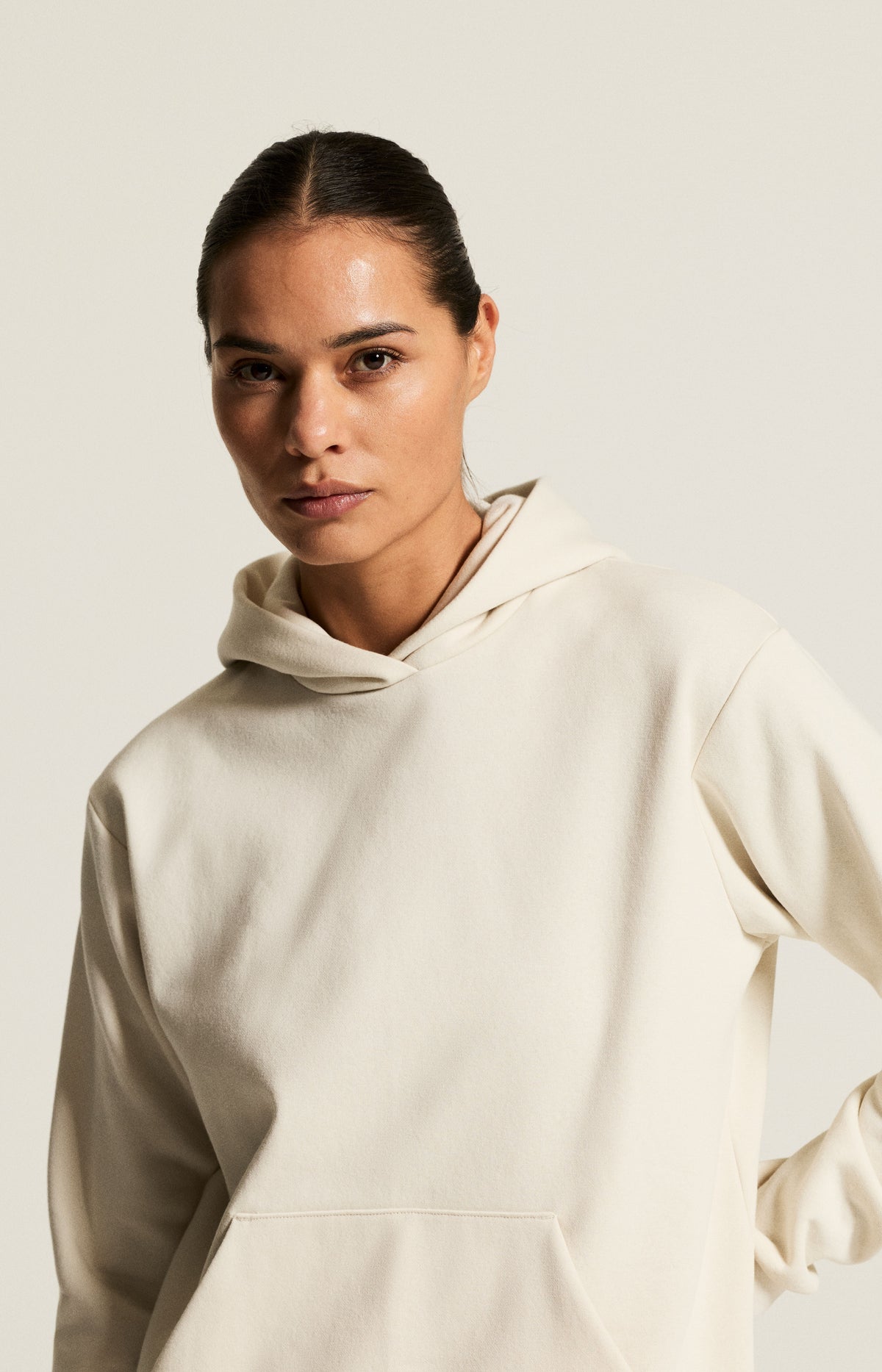 Craft Community 2.0 Hoodie Damen in Naturweiss, Detailansicht