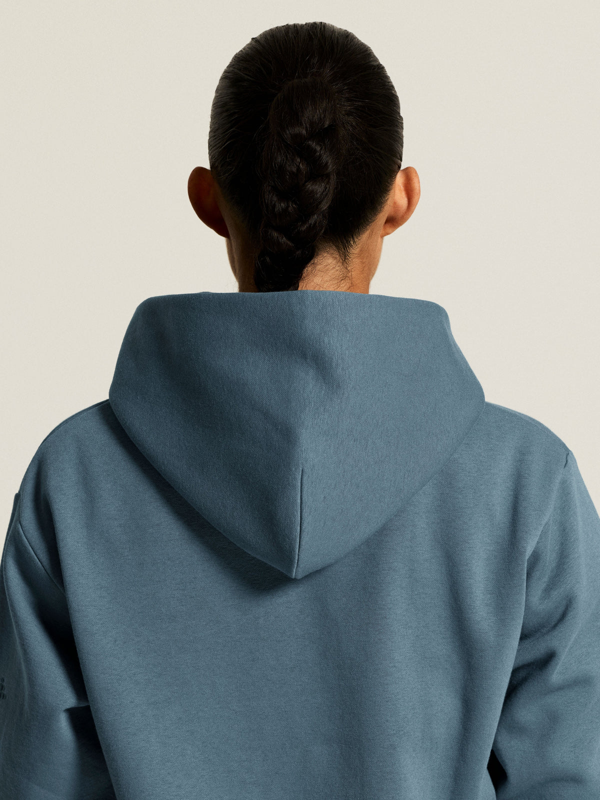 Craft Community 2.0 Hoodie Damen in Taubenblau, Detailansicht