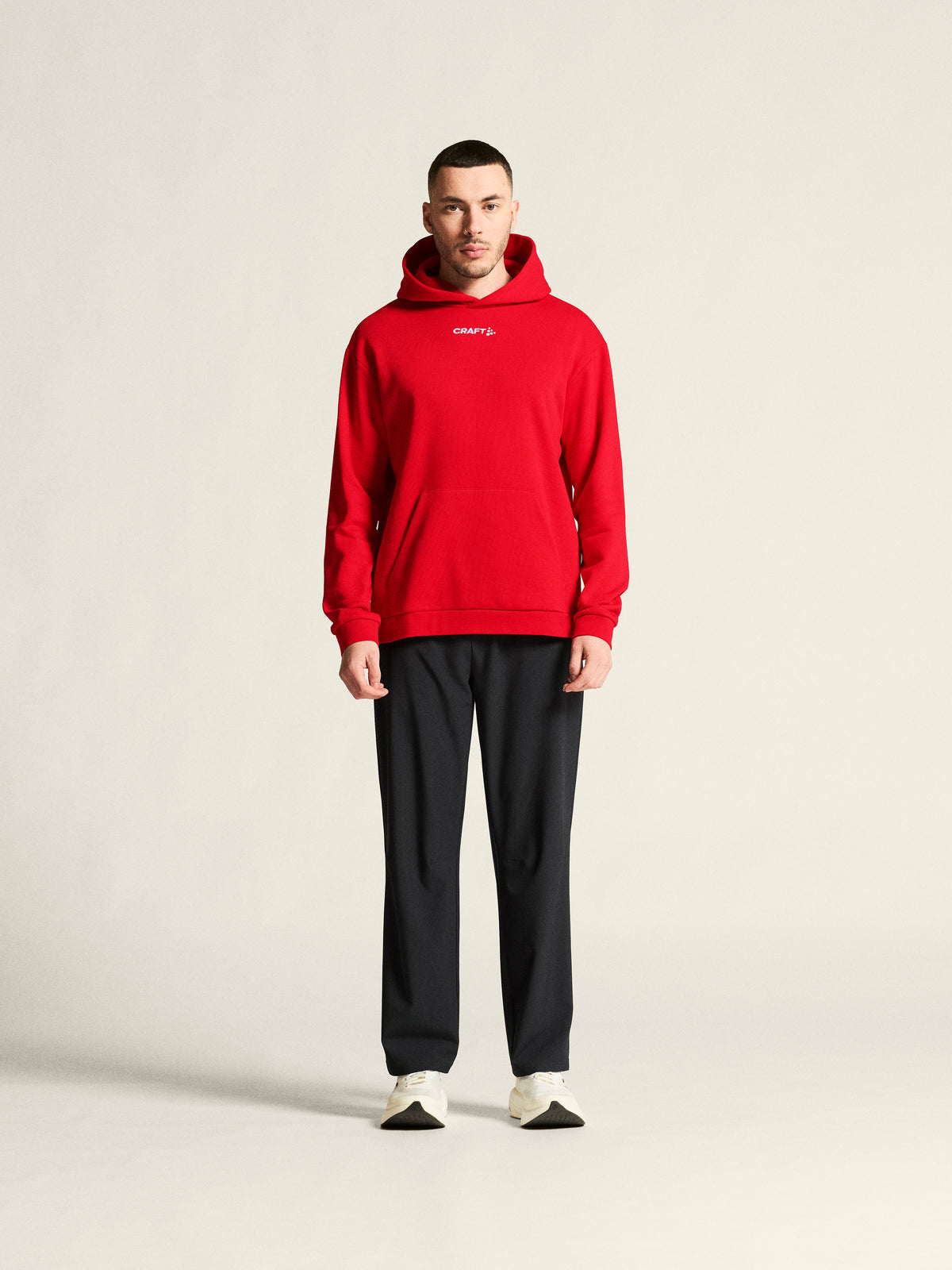 Craft Community 2.0 Logo Hoodie Herren in Rot, Detailansicht