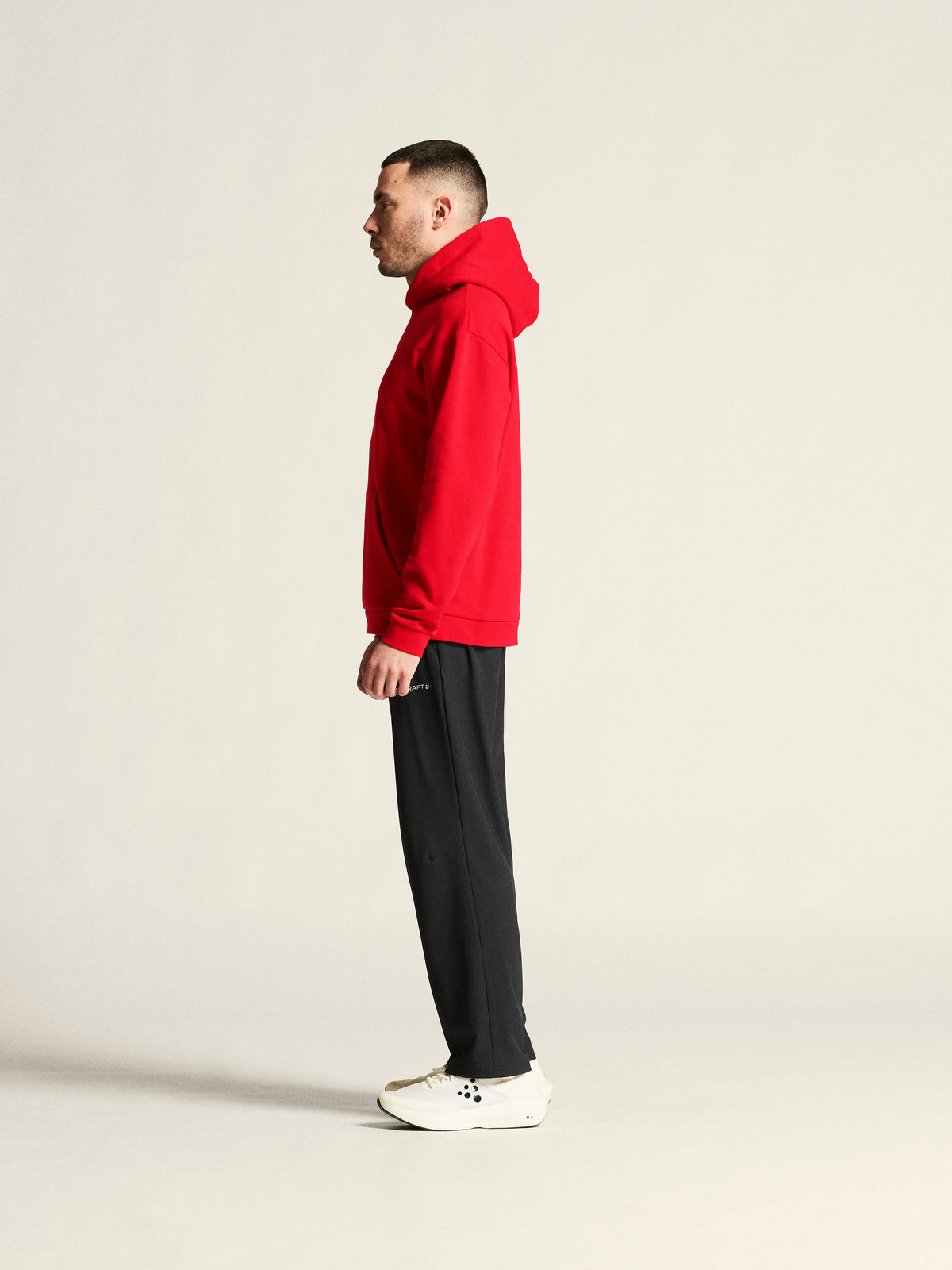 Craft Community 2.0 Logo Hoodie Herren in Rot, Detailansicht