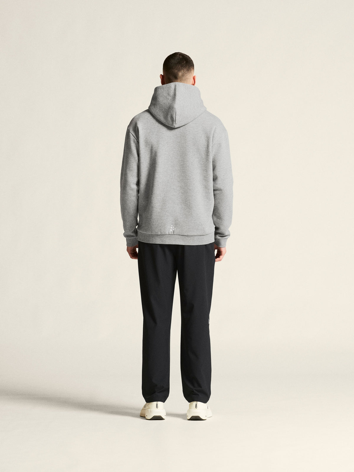 Craft Community 2.0 Logo Hoodie Herren in Grau meliert, Detailansicht