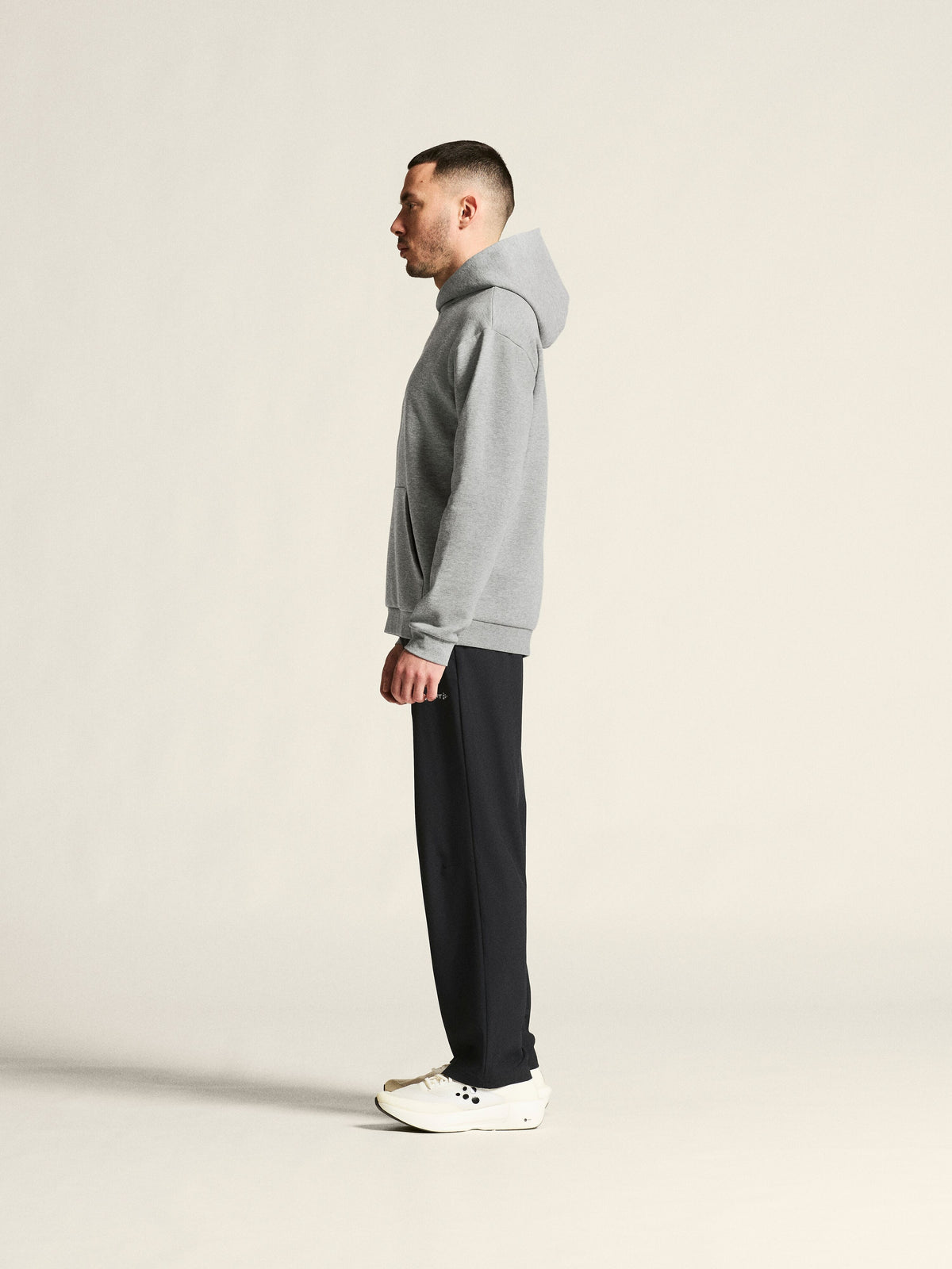 Craft Community 2.0 Logo Hoodie Herren in Grau meliert, Detailansicht