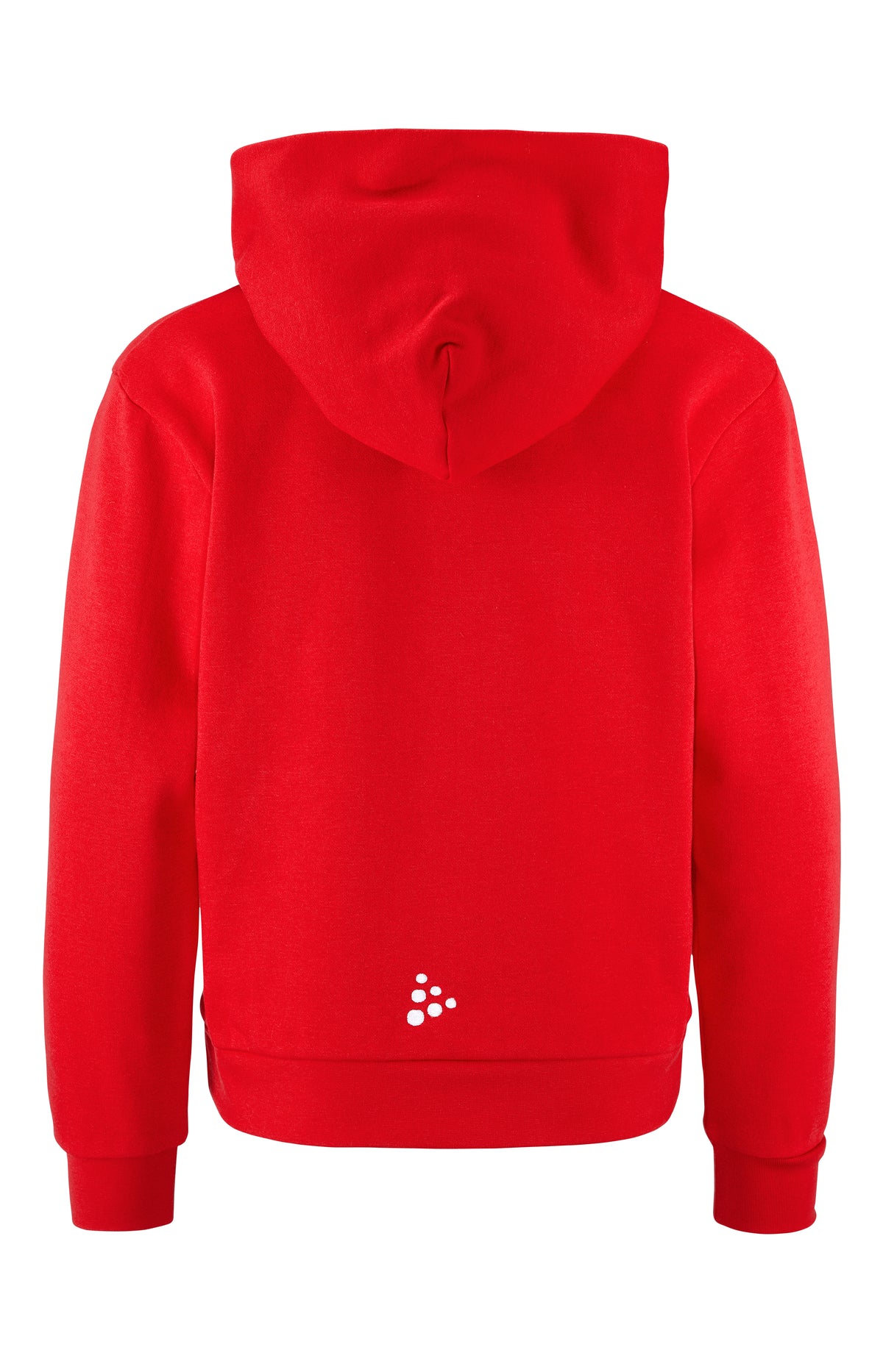 Craft Community 2.0 Logo Hoodie Junior in Rot, Detailansicht