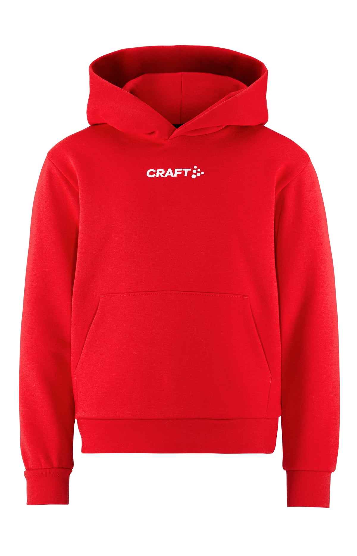 Craft Community 2.0 Logo Hoodie Junior in Rot, Vorderansicht