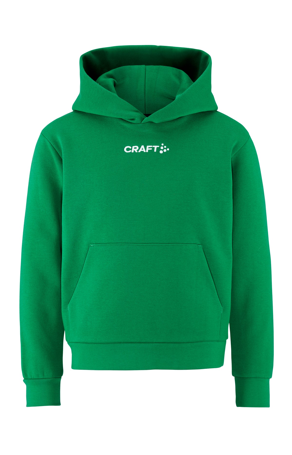 Craft Community 2.0 Logo Hoodie Junior in Grün, Vorderansicht