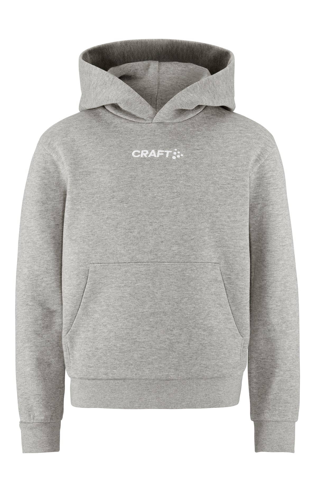 Craft Community 2.0 Logo Hoodie Junior in Grau meliert, Vorderansicht