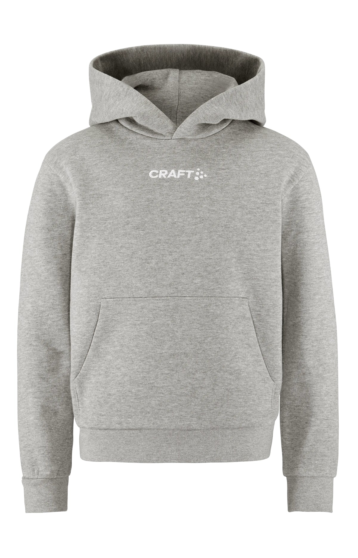 Craft Community 2.0 Logo Hoodie Junior in Grau meliert, Vorderansicht
